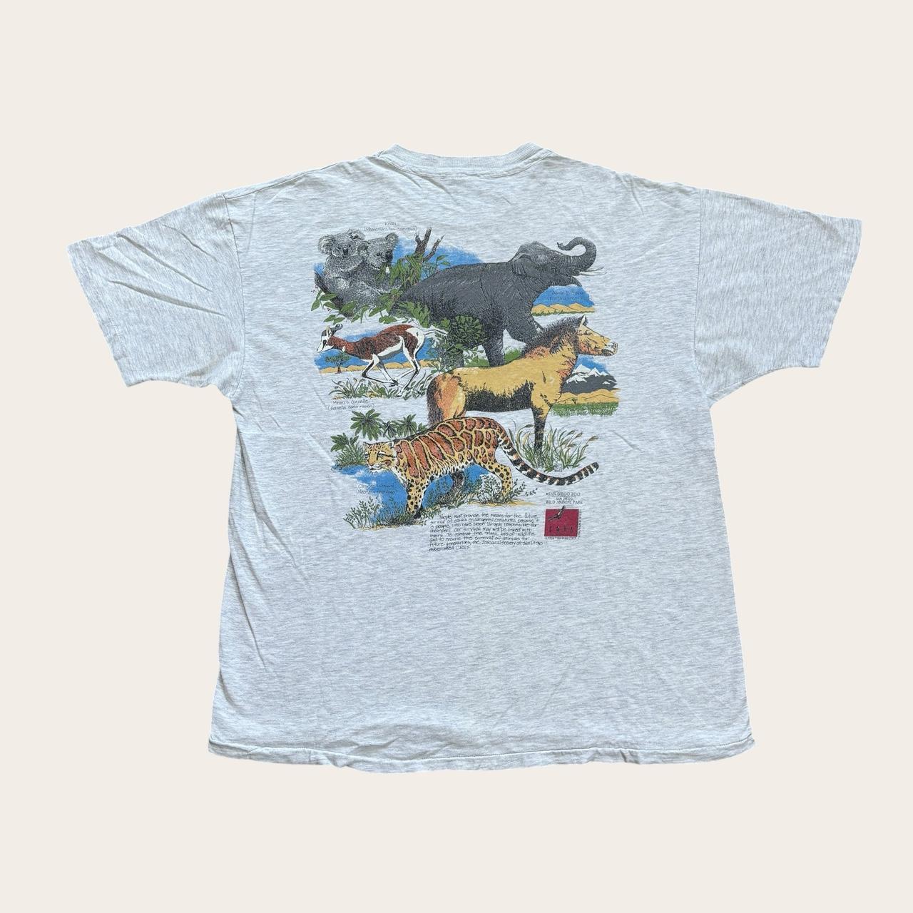 Vintage 90s USA Zoo of San Diego endangered species nature wildlife t-shirt