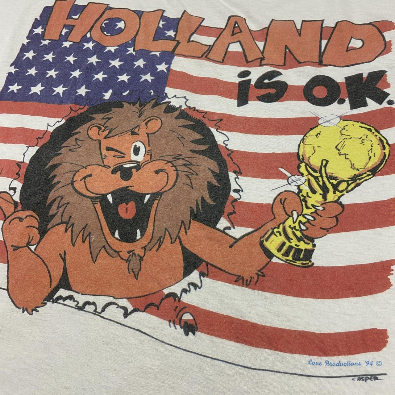 Vintage 90s USA World Cup 94 football tournament Team Holland Netherlands graphic t-shirt