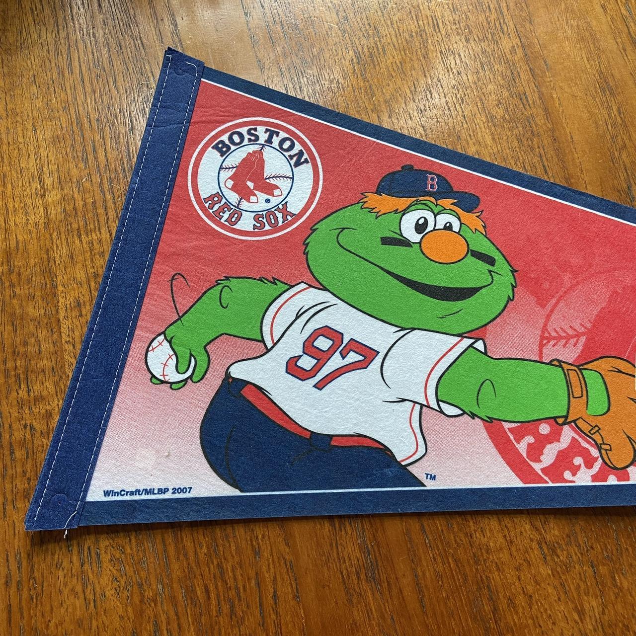 Vintage Y2K 2000s USA Boston Red Sox Wally the Green Monster baseball MLB pennant