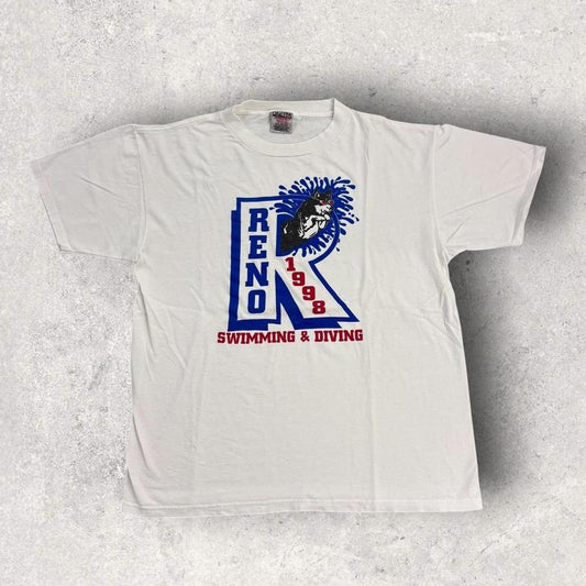 Vintage 90s USA Reno Nevada swim and dive team graphic t-shirt