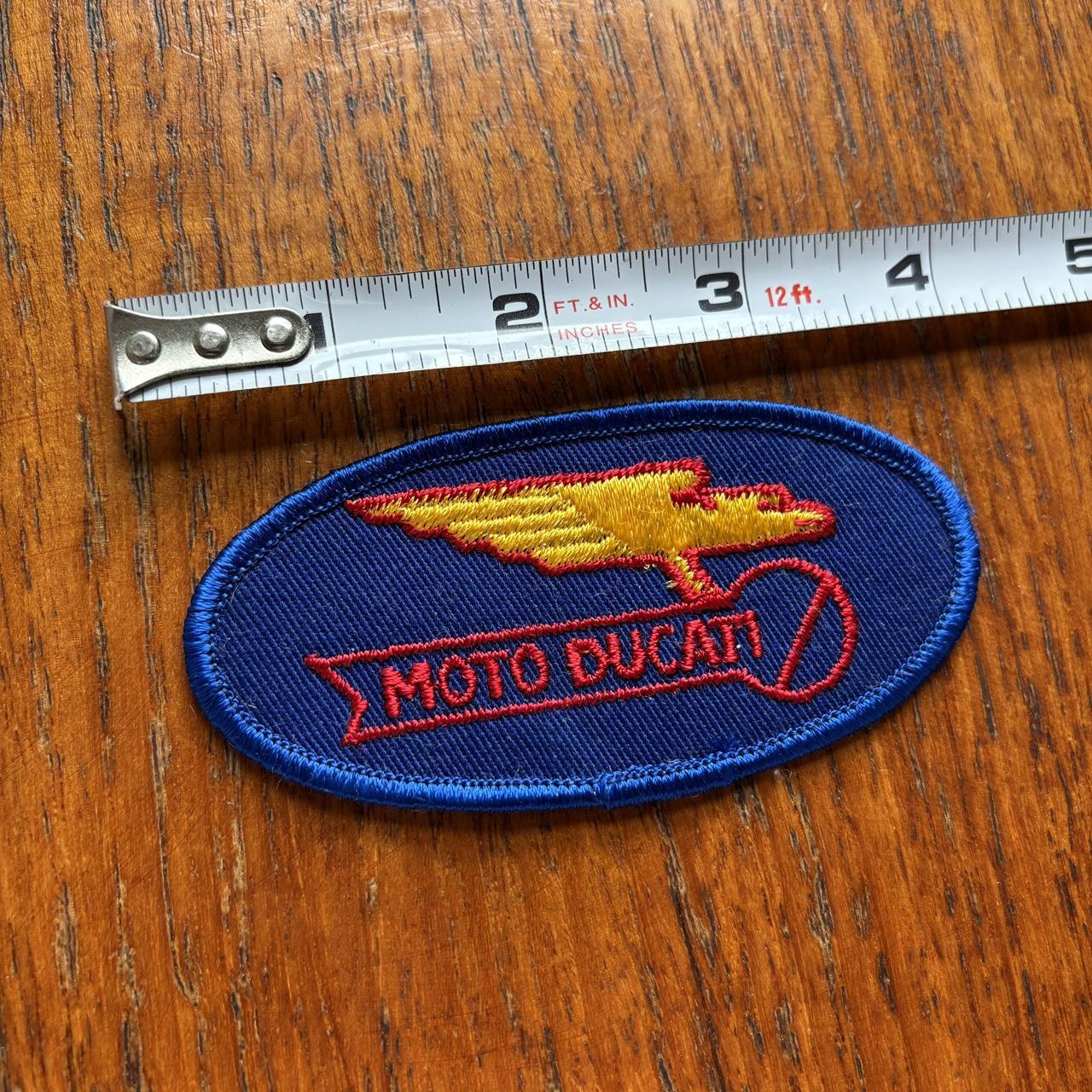 Vintage 80s USA Moto Ducati motorbike motorcycle embroidered patch