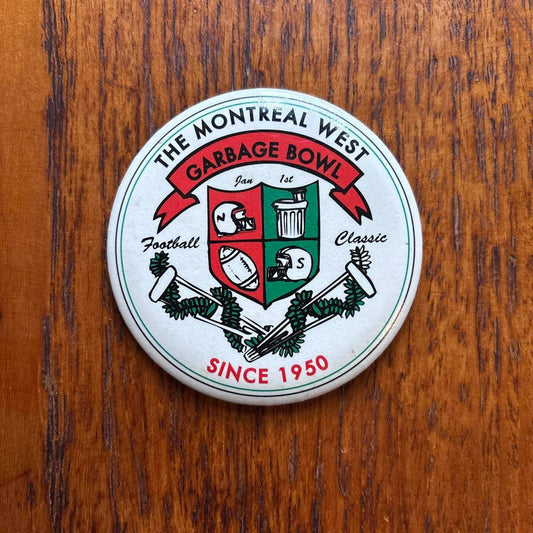 Vintage 90s Montreal Garbage Bowl American Football Canada pin badge