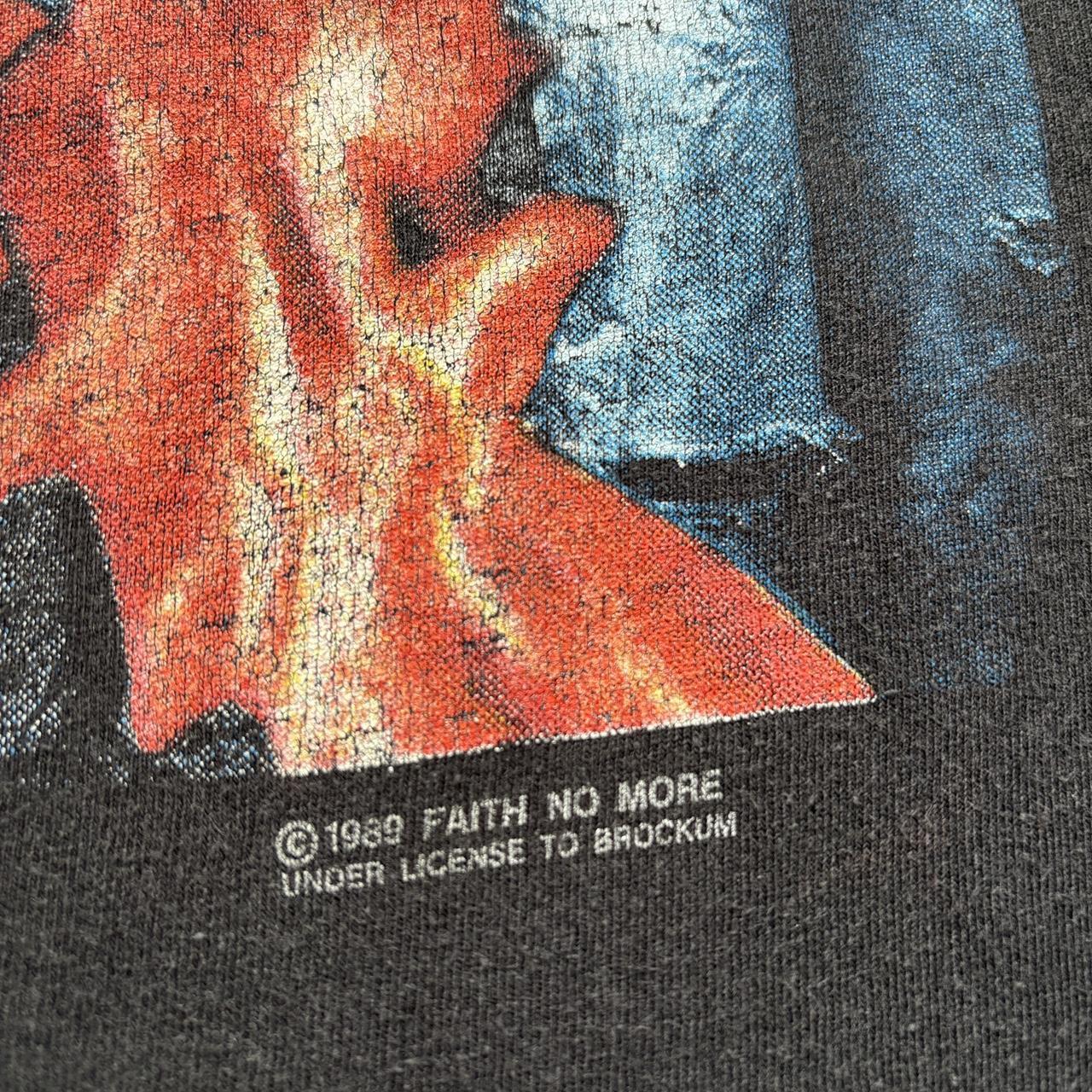 Vintage 80s USA Faith No More European Tour rock metal band t-shirt