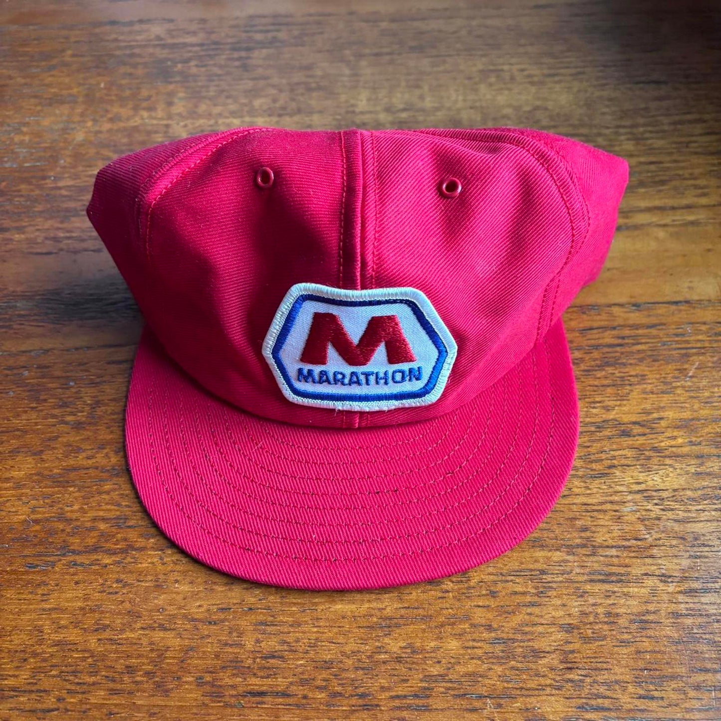 Vintage 90s USA Marathon gas station oil workwear trucker cap