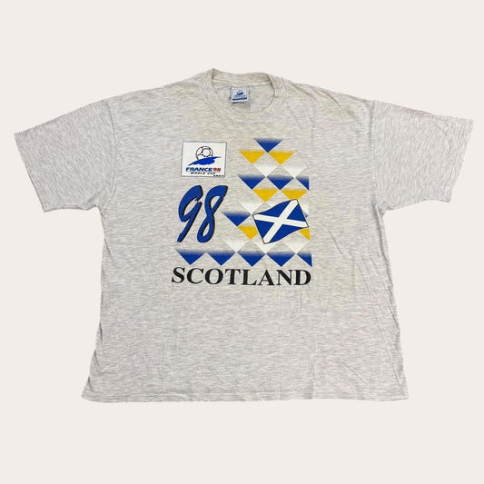 Vintage France 98 World Cup football tournament team Scotland graphic t-shirt