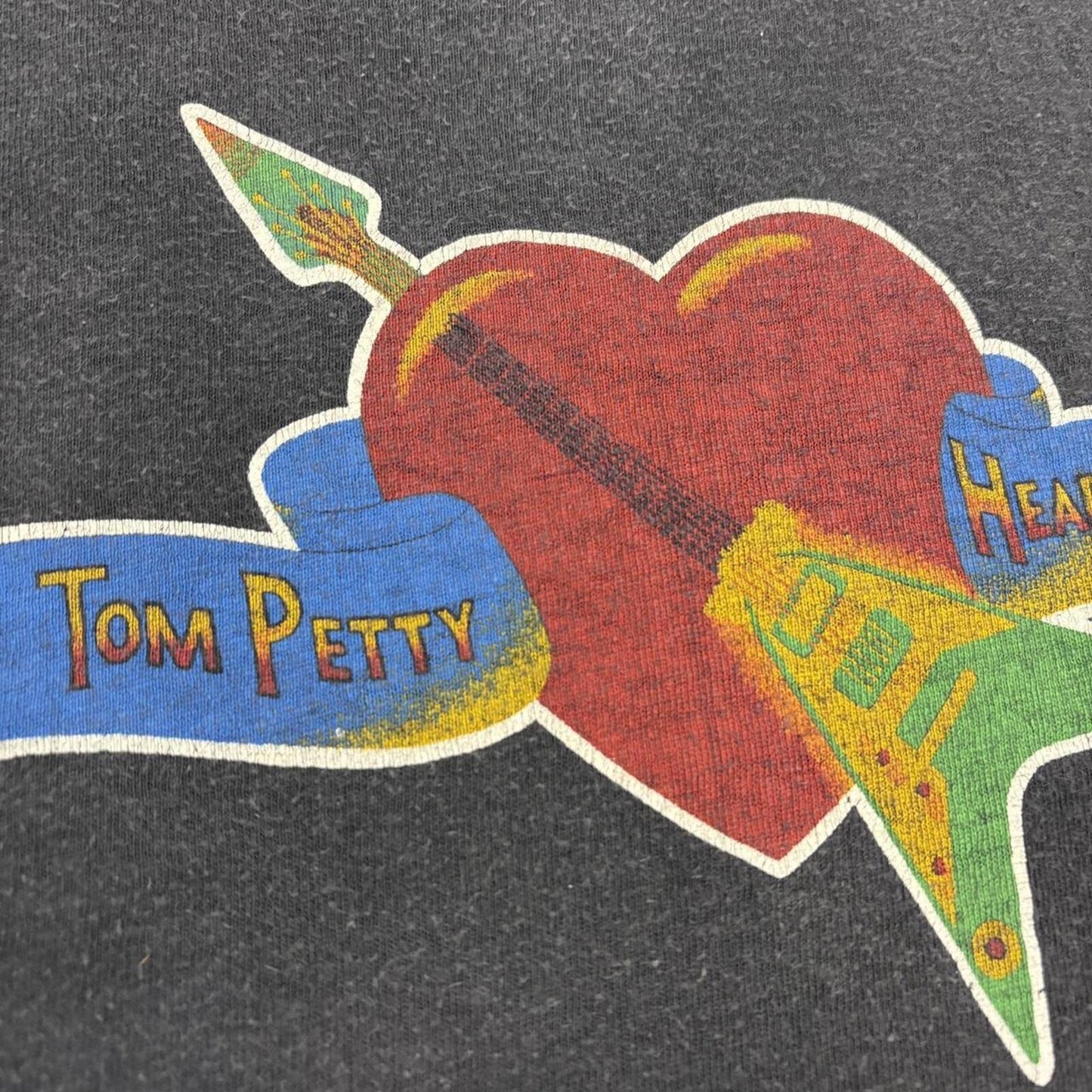 Vintage 80s USA Tom Petty & The Heartbreakers world tour band t-shirt