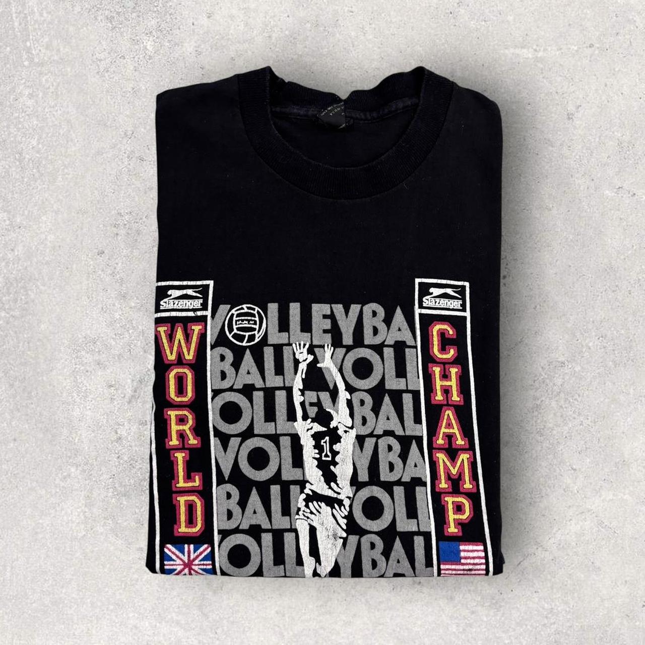Vintage 90s USA Slazenger volleyball tournament graphic t-shirt