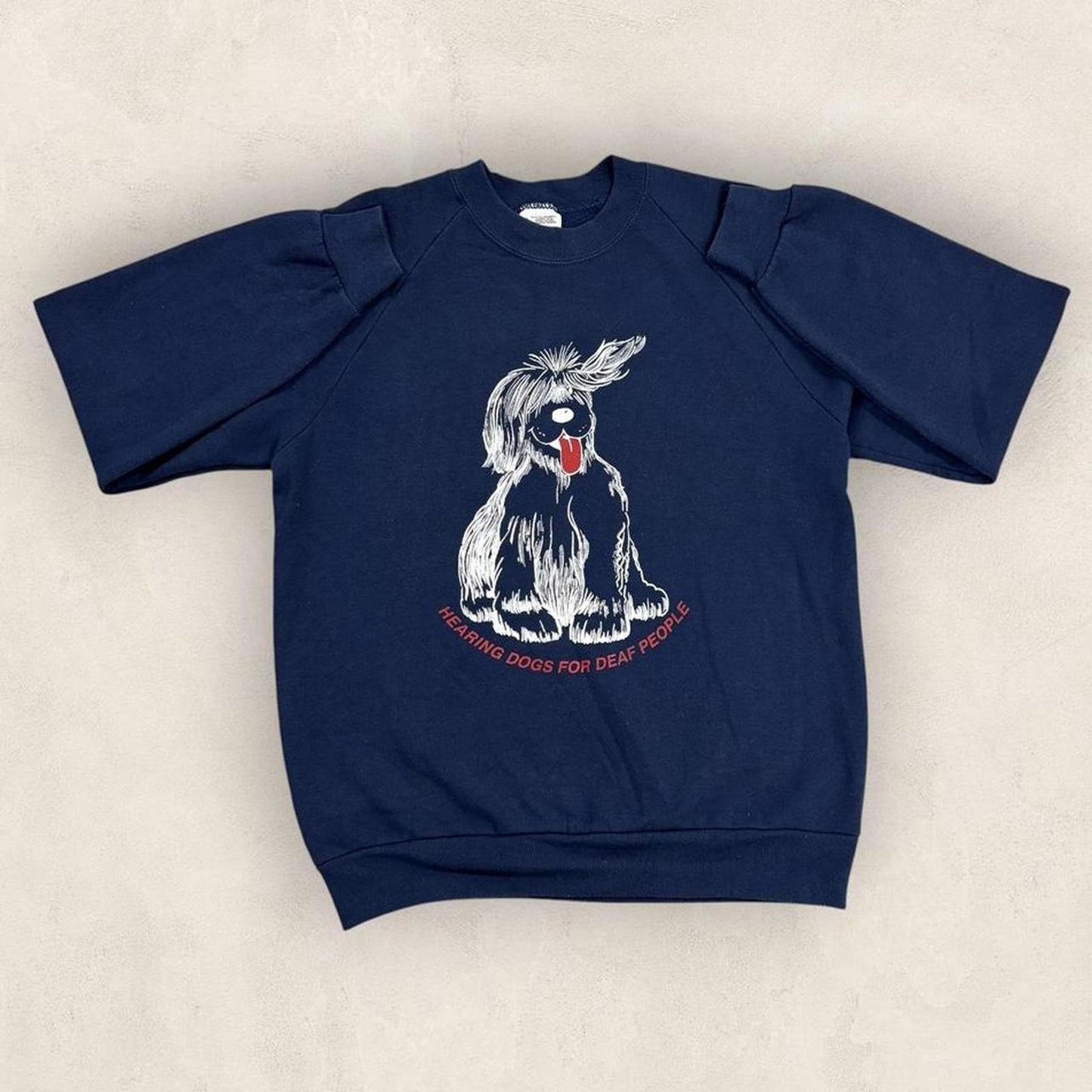 Vintage 90s hearing dogs for deaf people charity graphic sweatshirt
