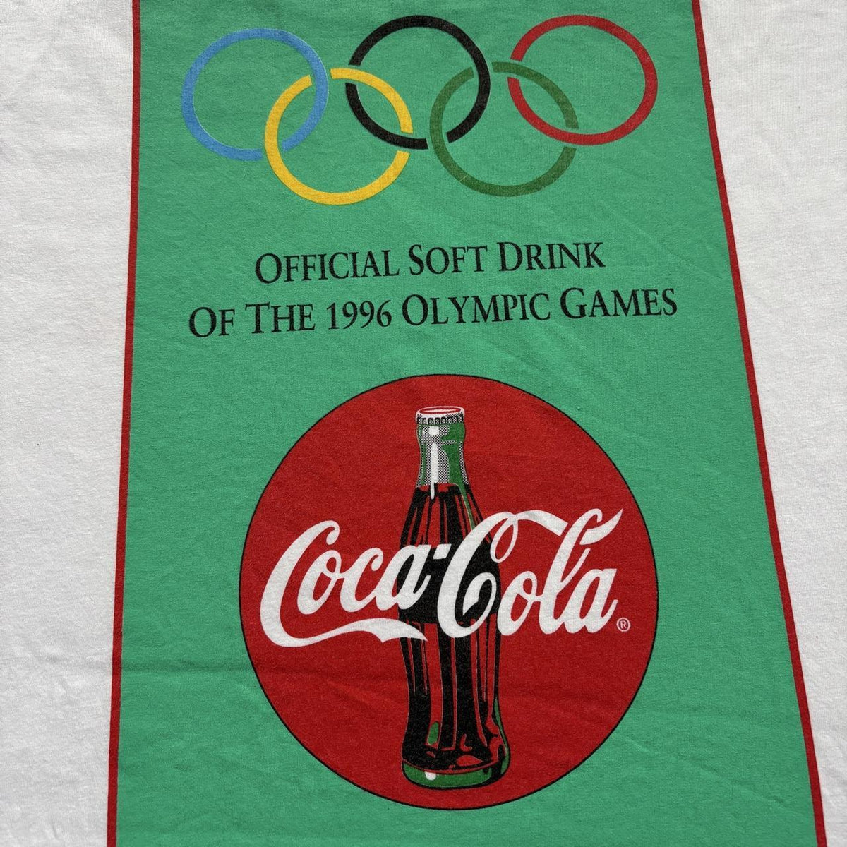 Vintage 90s USA Coca Cola Atlanta Olympics summer games athletics t-shirt