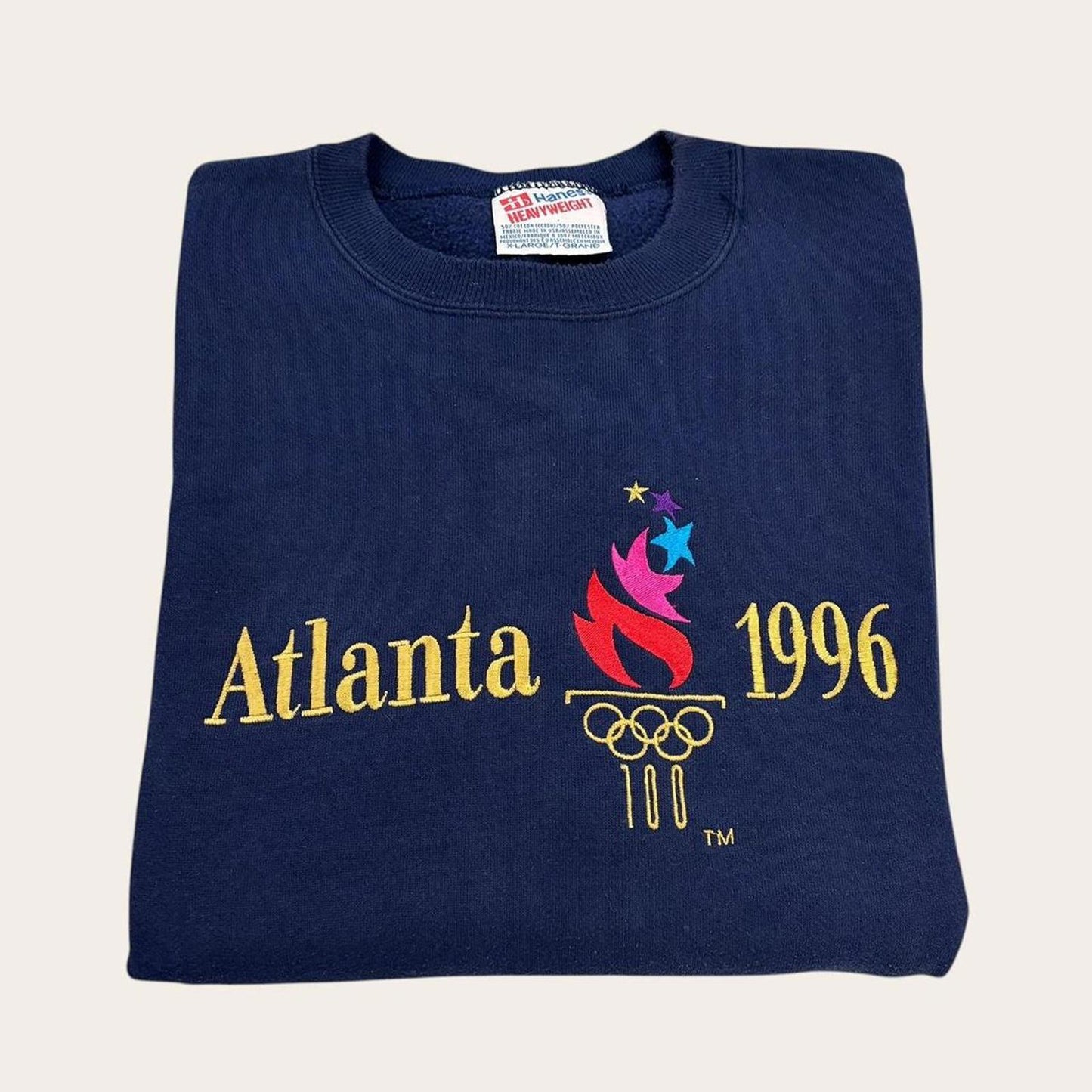 Vintage 90s USA Atlanta Olympics summer games athletics embroidered sweatshirt