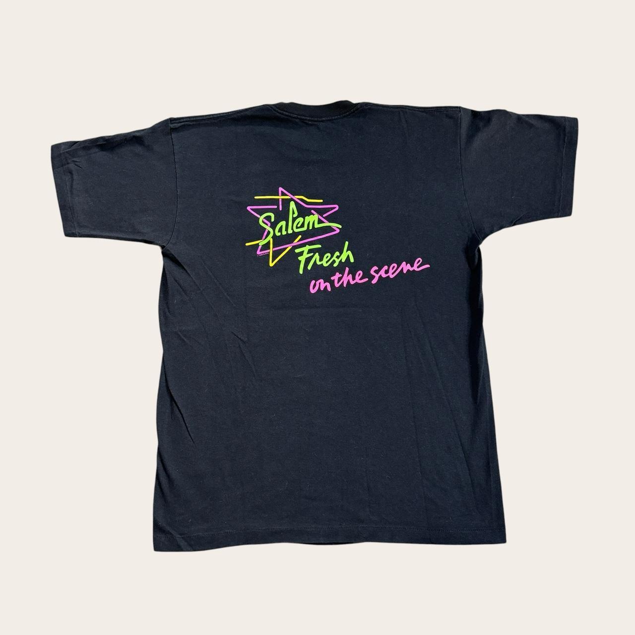 Vintage 90s USA Salem cigarettes fresh on the scene neon pocket t-shirt