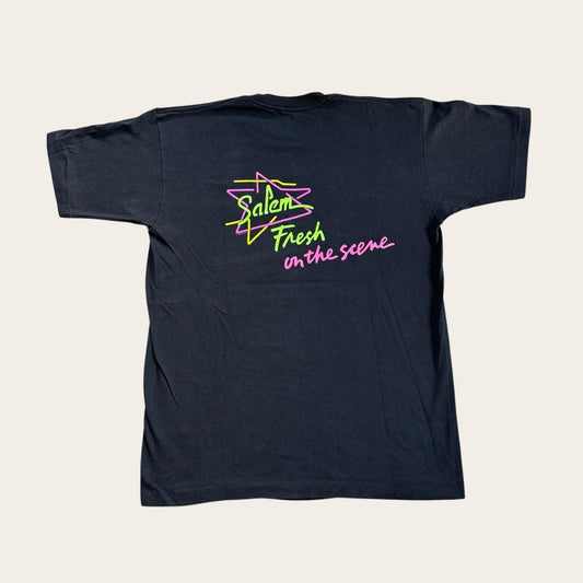 Vintage 90s USA Salem cigarettes fresh on the scene neon pocket t-shirt