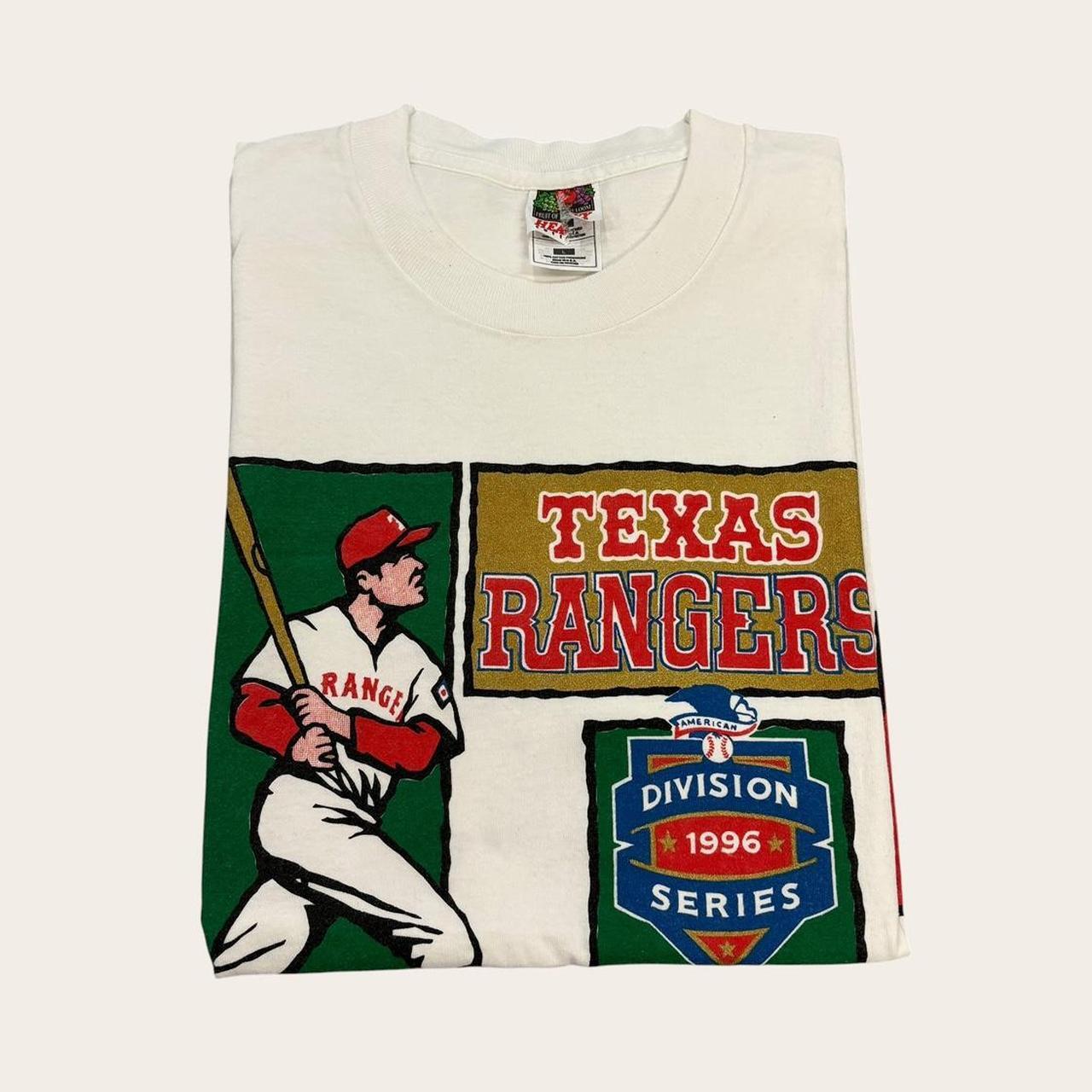 Vintage 90s USA Texas Rangers MLB baseball western division champions t-shirt
