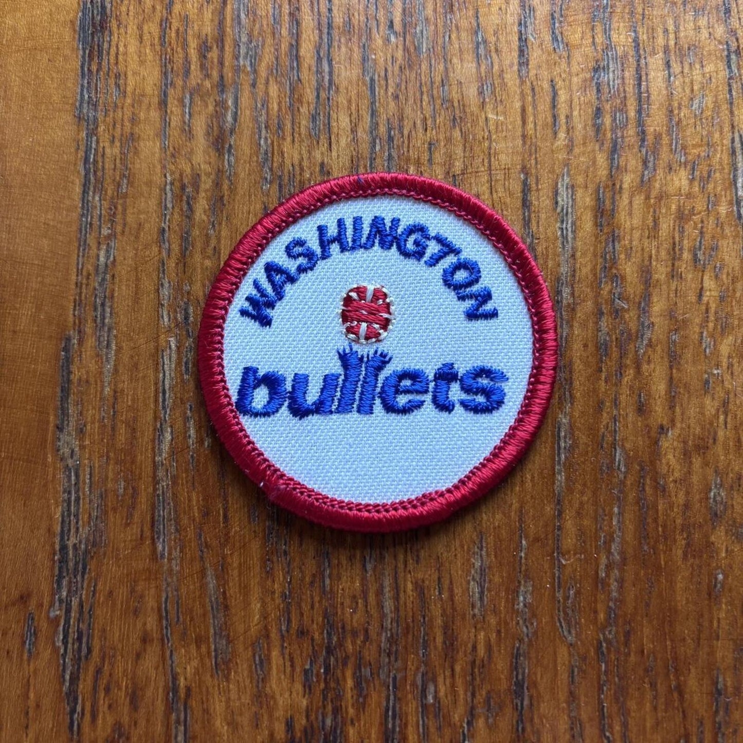 Vintage 80s USA Washington Bullets NBA basketball embroidered patch