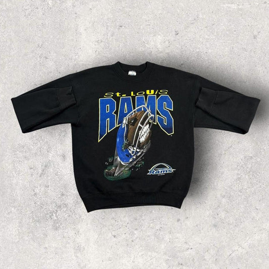 Vintage 90s USA St Louis Rams NFL American Football graphic sweatshirt
