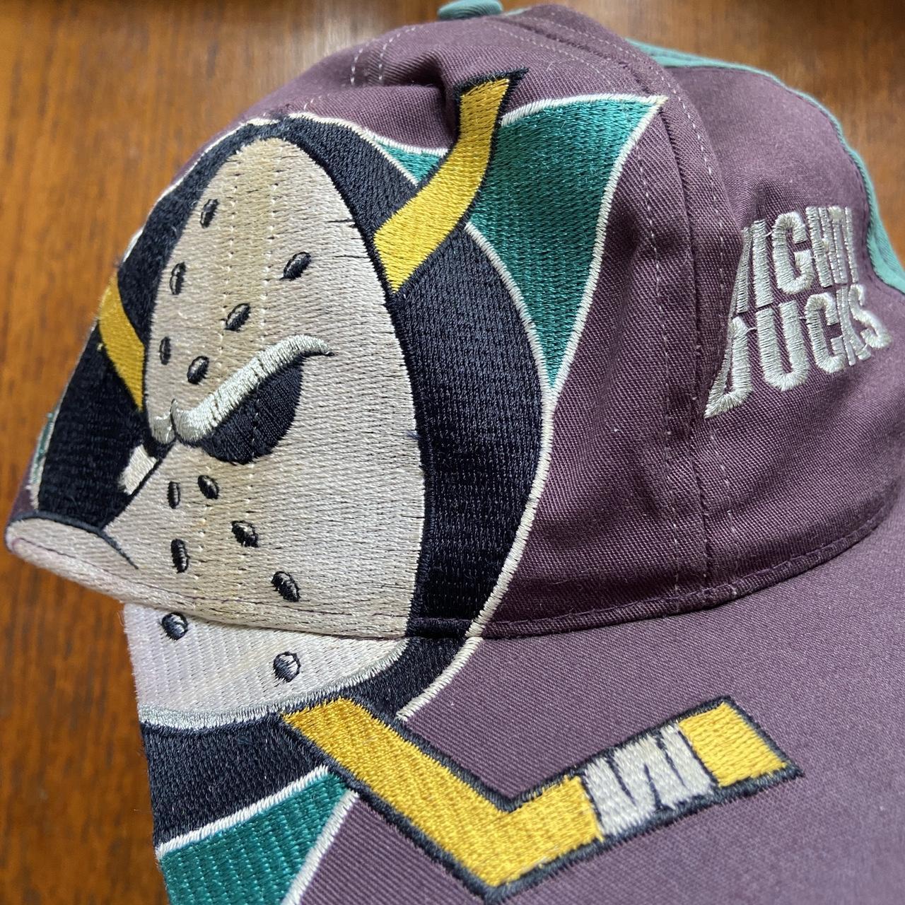 Vintage 90s USA Mighty Ducks Anaheim California NHL ice hockey promotional graphic cap