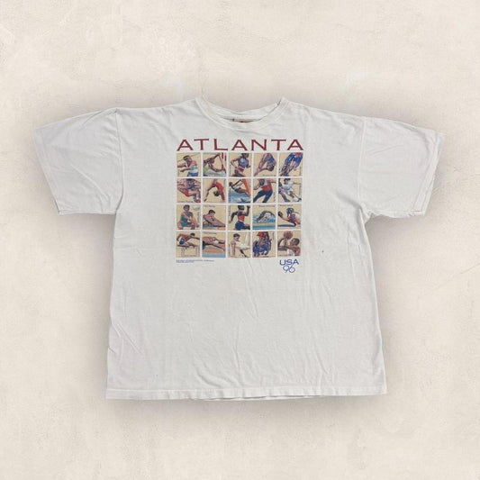 Vintage 90s USA Atlanta Olympics summer games athletics graphic t-shirt
