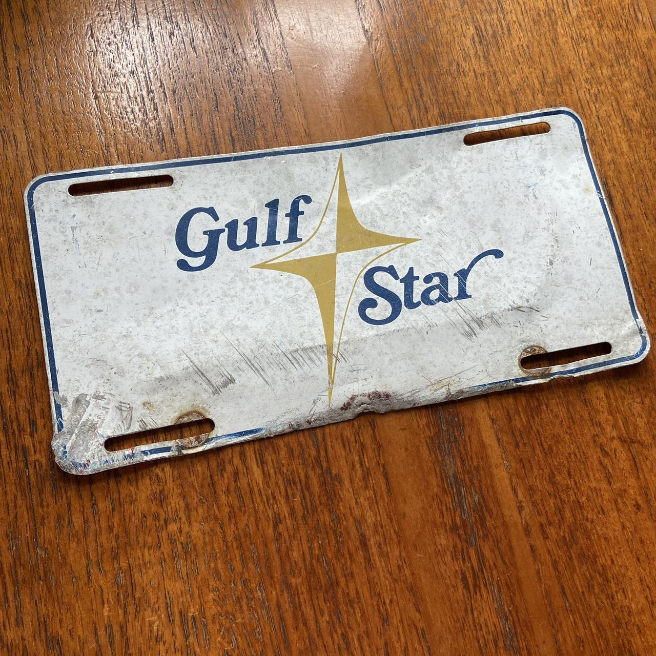 Vintage 80s USA Gulf Star yachts sailing boats promotional American license plate