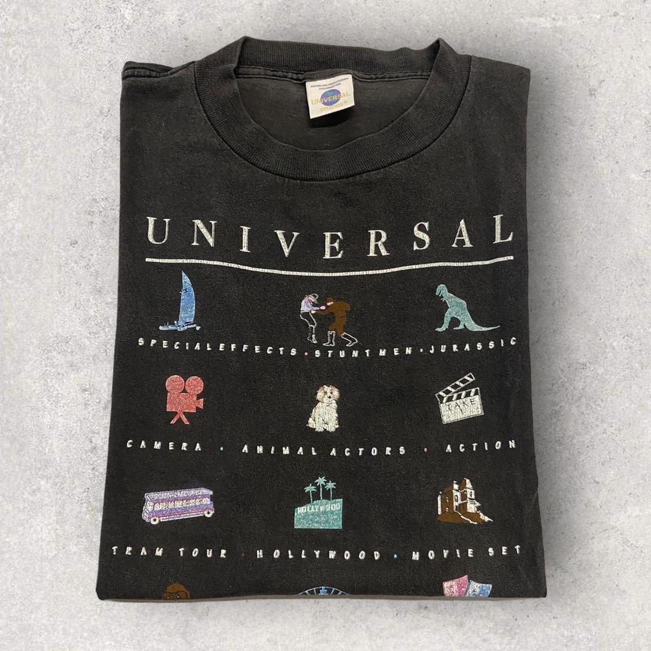 Vintage 90s USA Universal Studios Hollywood expressions theme park graphic t-shirt