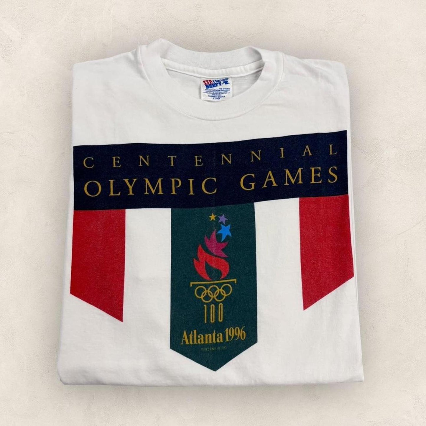 Vintage 90s USA Atlanta Olympics centennial games athletics graphic t-shirt