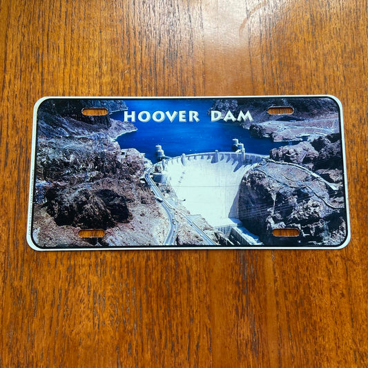 Vintage 90s USA Hoover Dam Las Vegas Nevada promotional American license plate