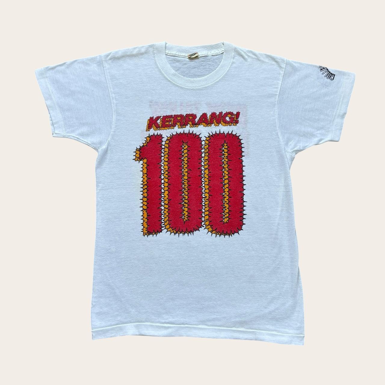 Vintage 80s Kerrang magazine 100th issue rock punk metal band t-shirt