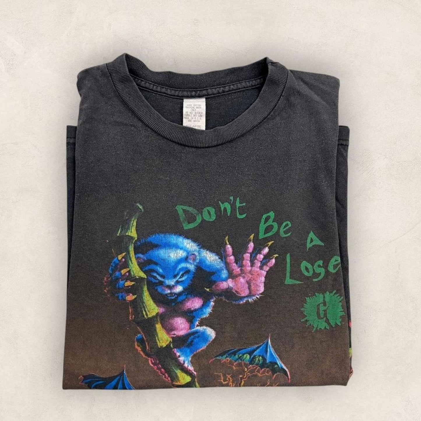 Vintage 90s USA Goosebumps horror TV Series book promotional graphic t-shirt