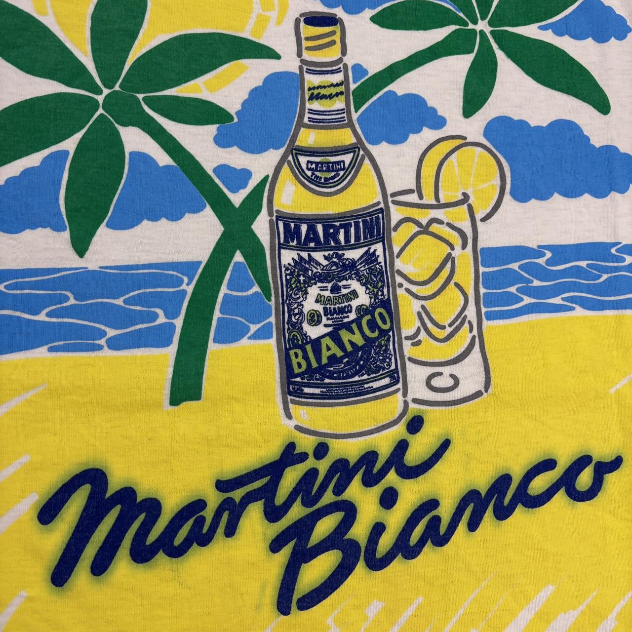 Vintage 90s USA Martini Bianco vermouth alcohol promotional t-shirt