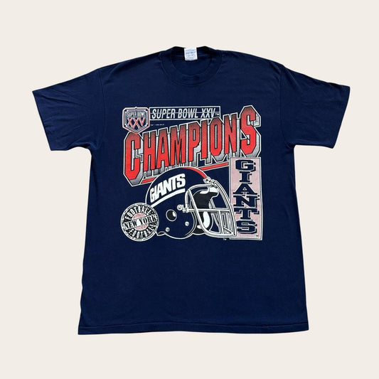 Vintage 90s USA New York Giants Super Bowl 25 NFL American Football t-shirt