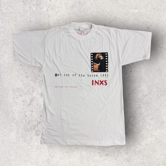 Vintage 90s USA INXS European tour rock band t-shirt