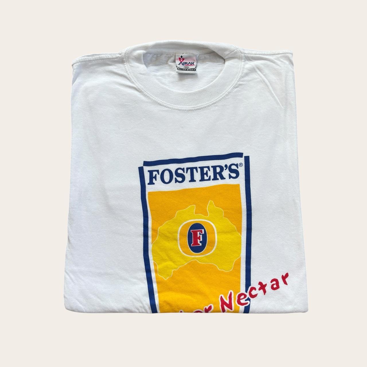 Vintage 90s Fosters lager Australia the amber nectar beer t-shirt