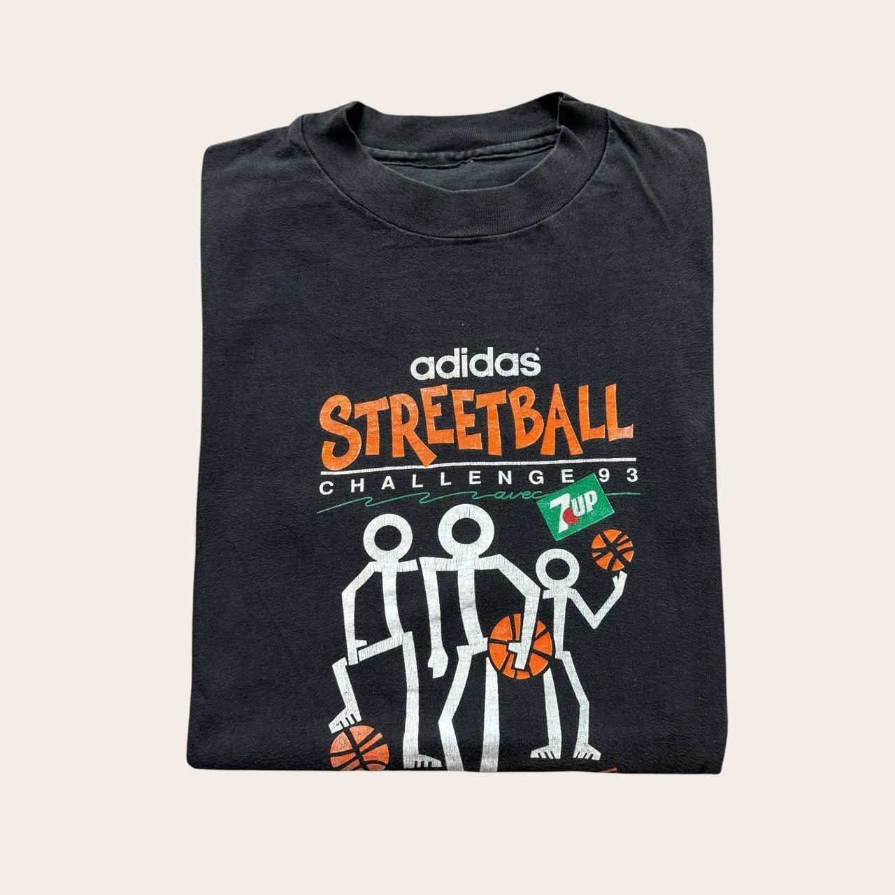 Vintage 90s USA Adidas basketball challenge 7up t-shirt