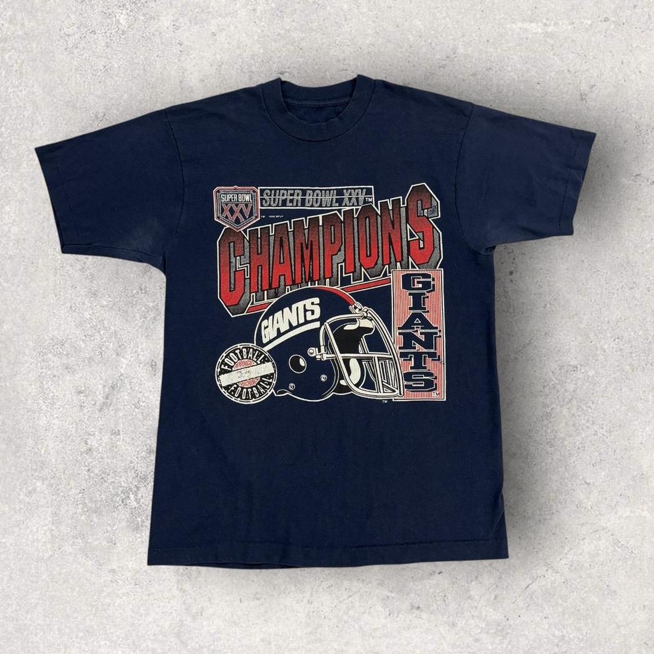 Vintage 90s USA New York Giants Super Bowl 25 champions NfL American Football t-shirt