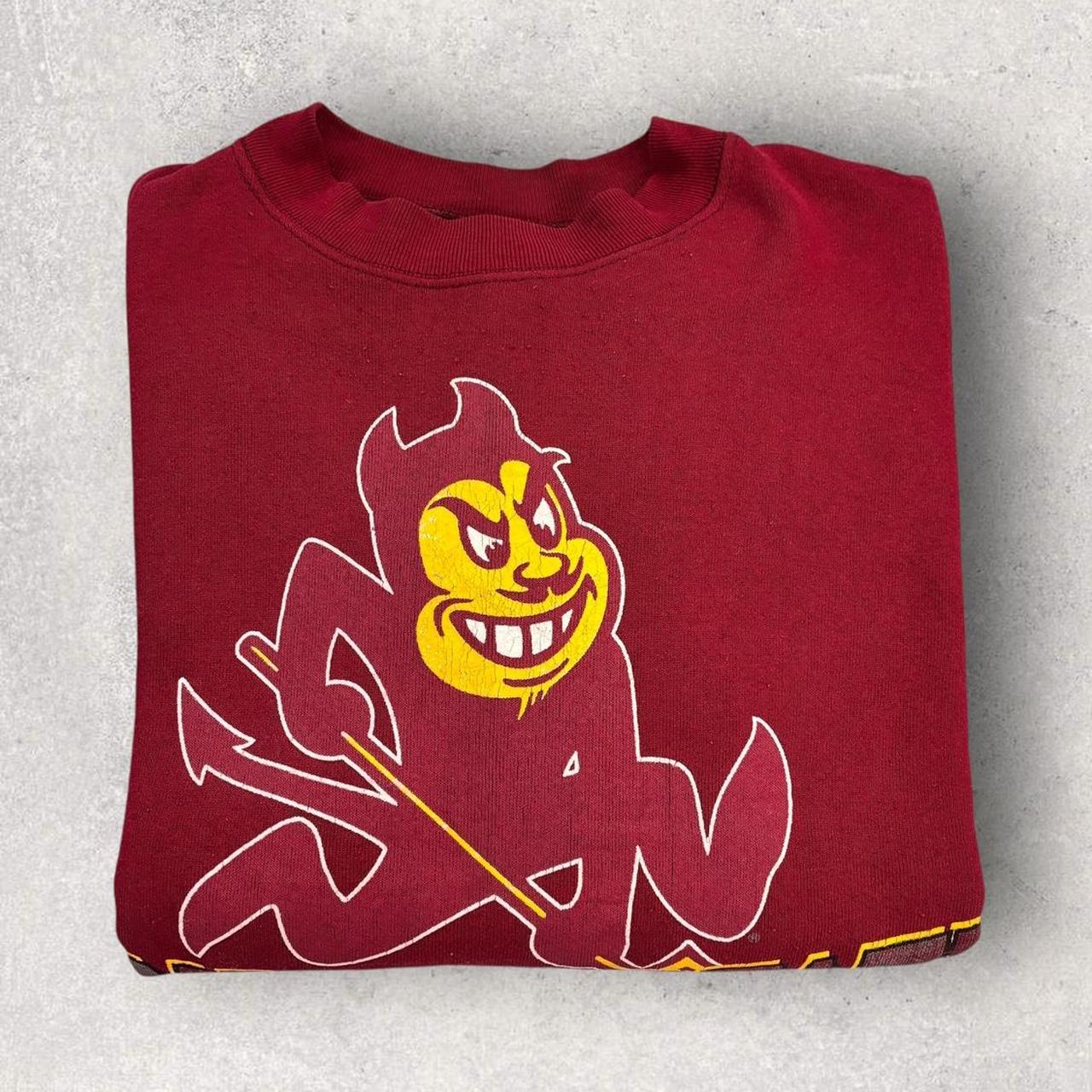 Vintage 90s USA Arizona State Sun Devils mascot university varsity graphic sweatshirt