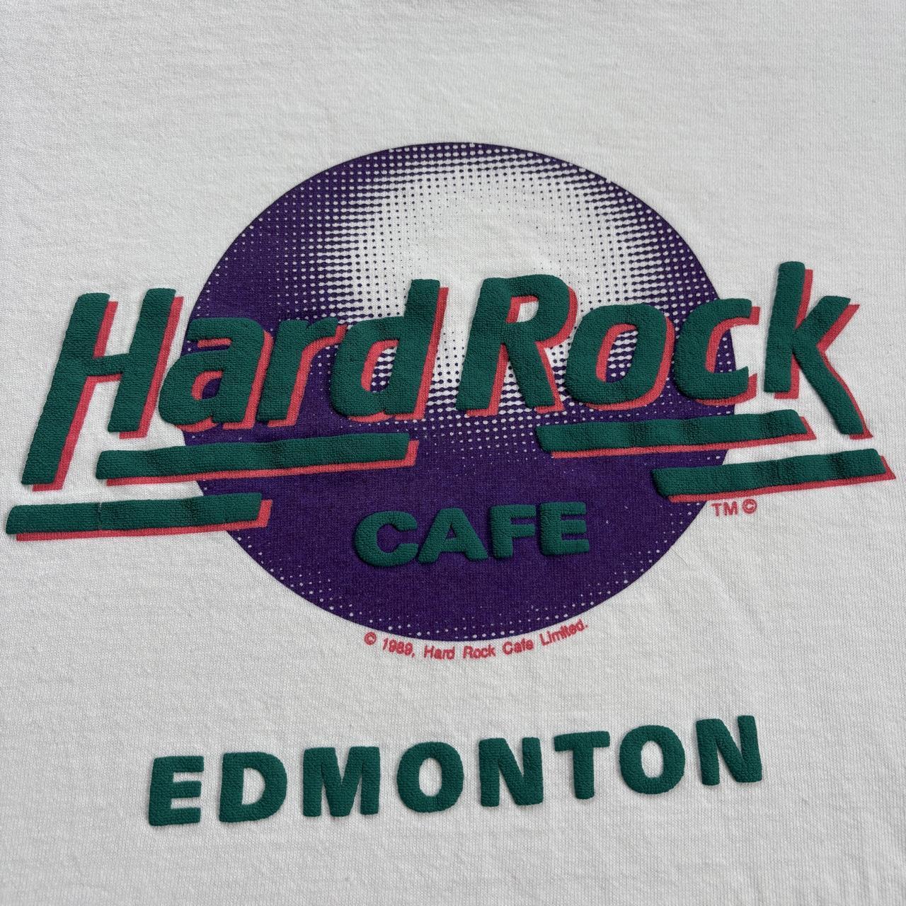 Vintage 80s Hard Rock Cafe Edmonton Canada bar restaurant t-shirt