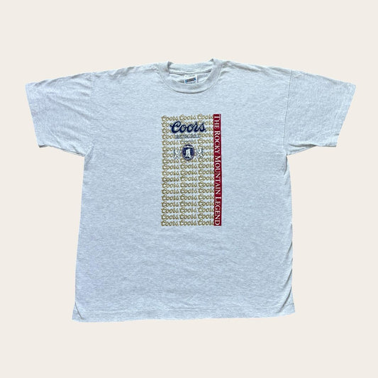 Vintage 90s USA Coors beer extra gold premium lager promotional t-shirt
