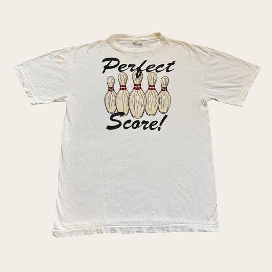 Vintage 90s USA bowling perfect score t-shirt
