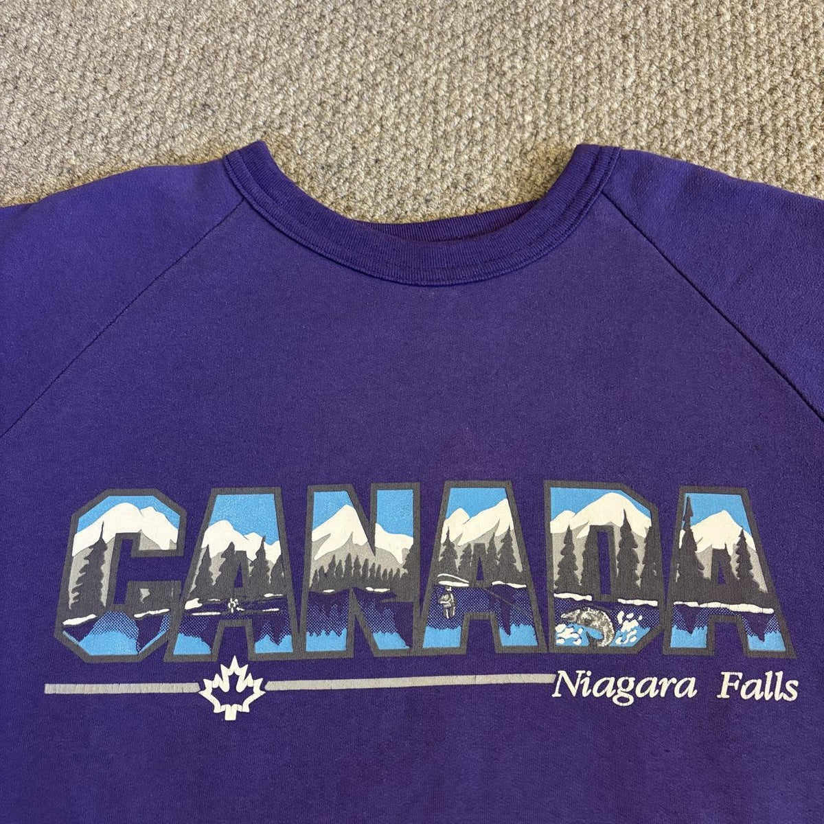 Vintage 90s Niagara Falls waterfall Canada  nature souvenir sweatshirt