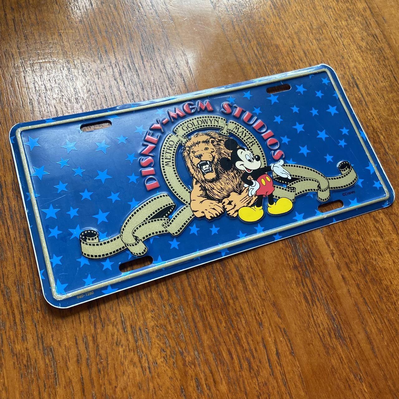 Vintage 90s USA Disney MGM Studios Mickey Mouse promotional American license plate