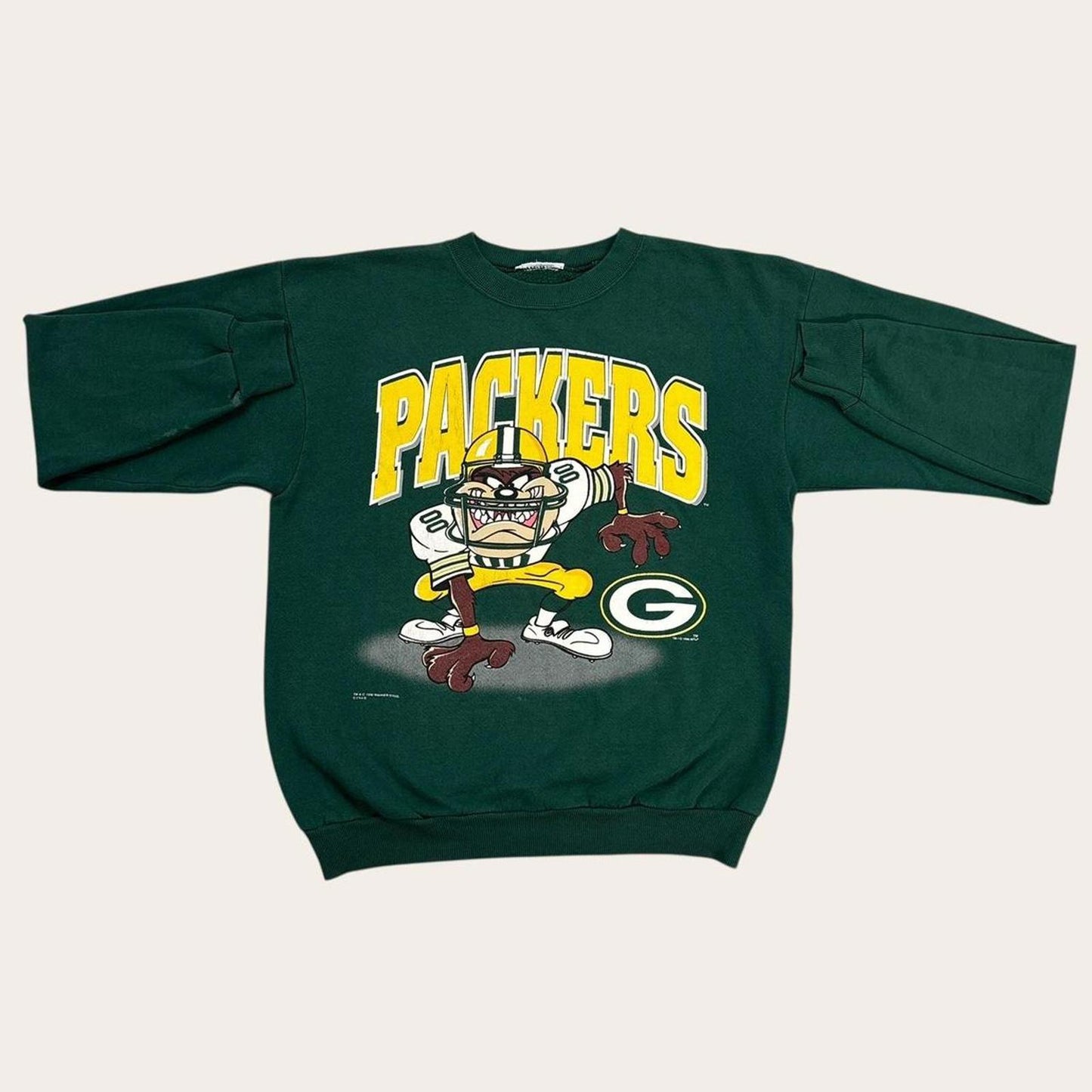 Vintage 90s Green Bay Packers NFL American Football Taz Looney Tunes sweatshirt