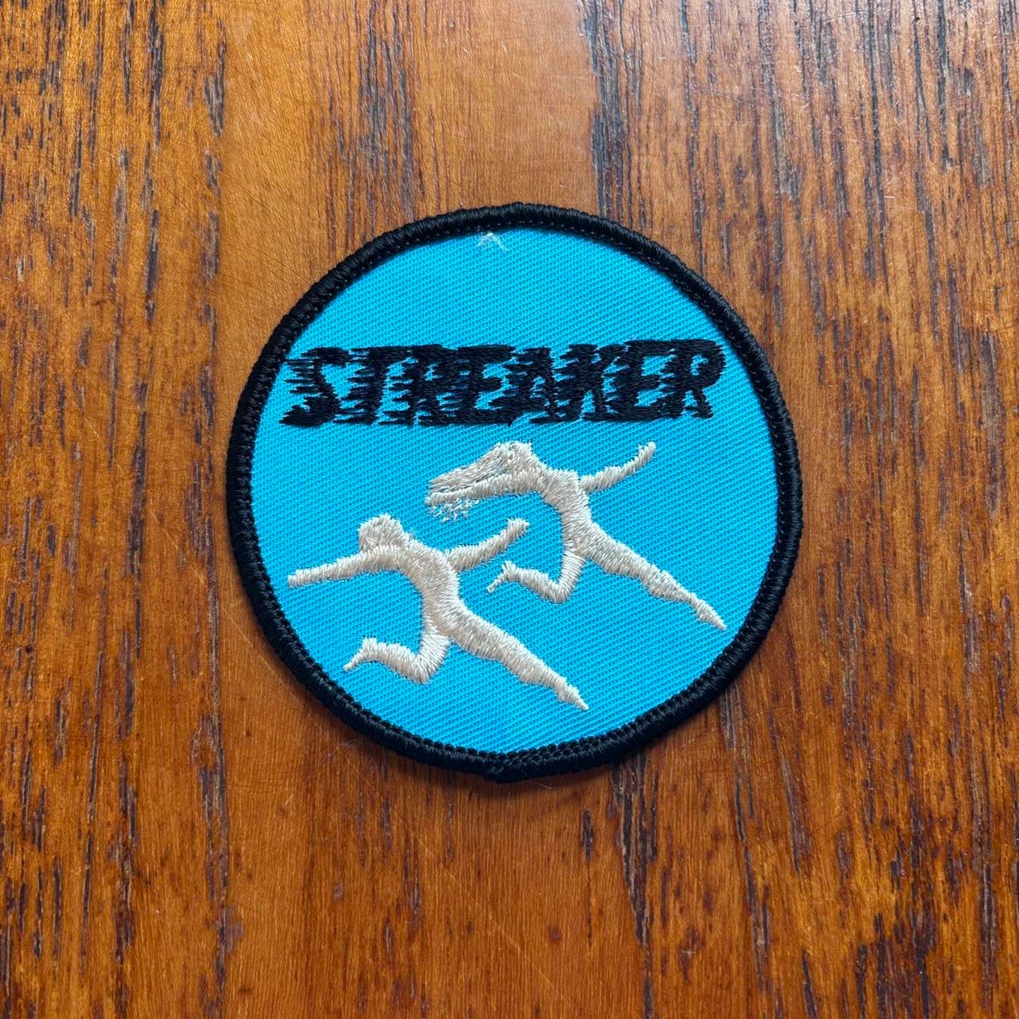 Vintage 90s USA streaker novelty humour embroidered patch