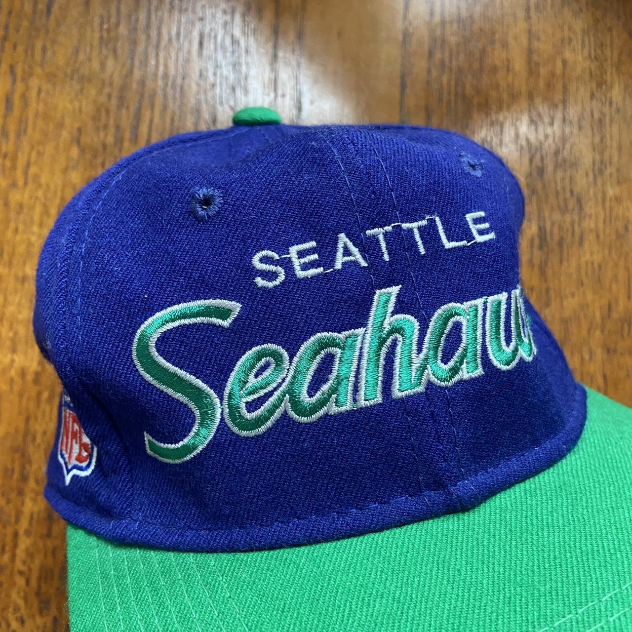 Vintage 90s USA Seattle Seahawks NFL American Football Washington promotional graphic cap