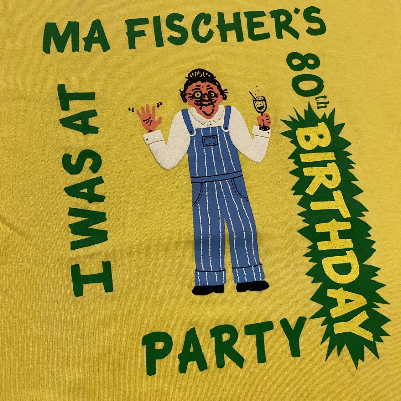 Vintage 90s USA Ma Fischer’s 80th birthday celebration graphic t-shirt