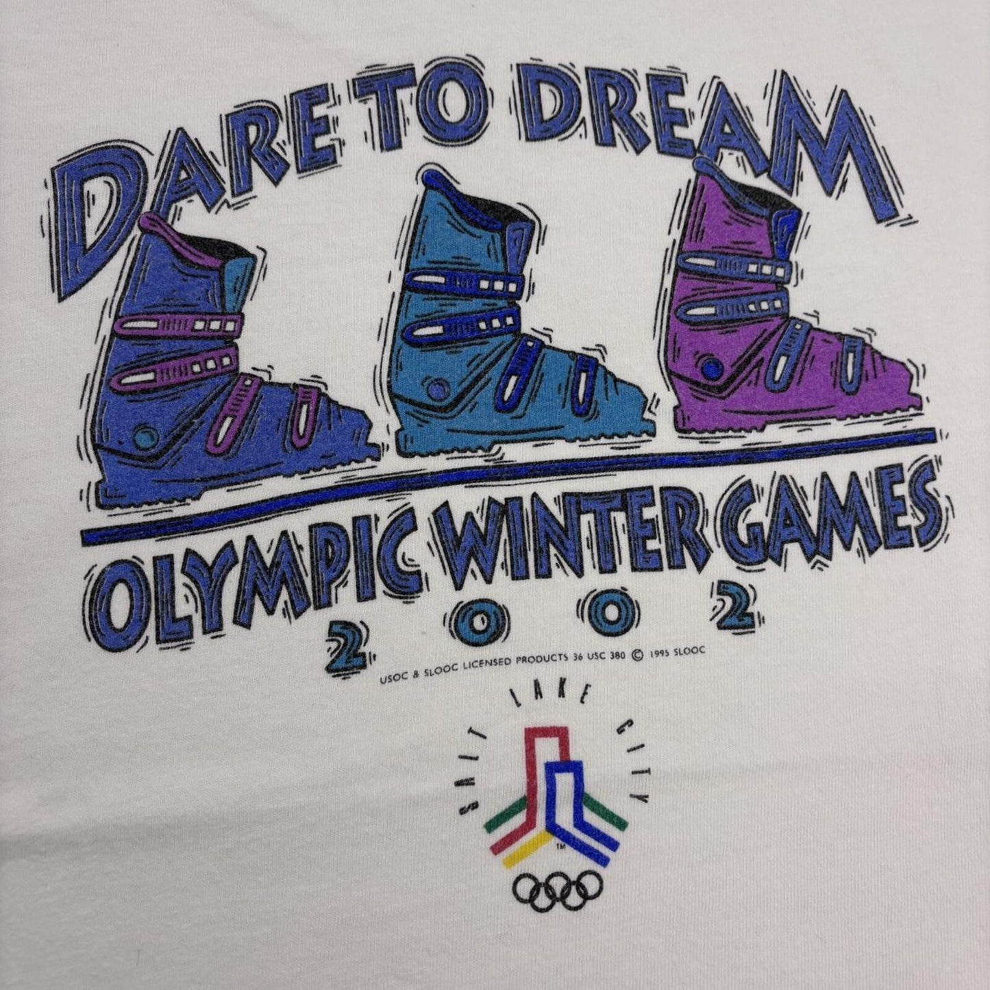 Vintage Y2K Salt Lake City Utah Winter Olympics snow sports t-shirt