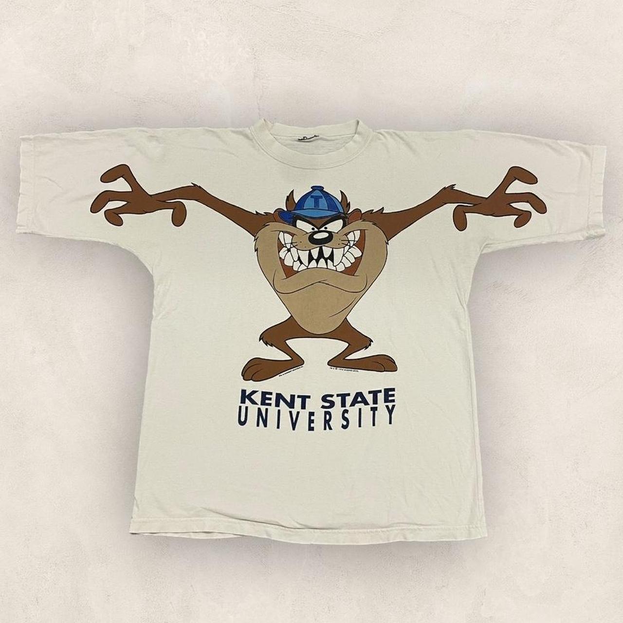 Vintage 90s USA Taz Tasmanian Devil Kent State University looney tunes Warner Bros graphic t-shirt