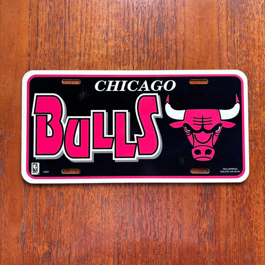 Vintage 90s USA Chicago Bulls NBA basketball novelty license plate