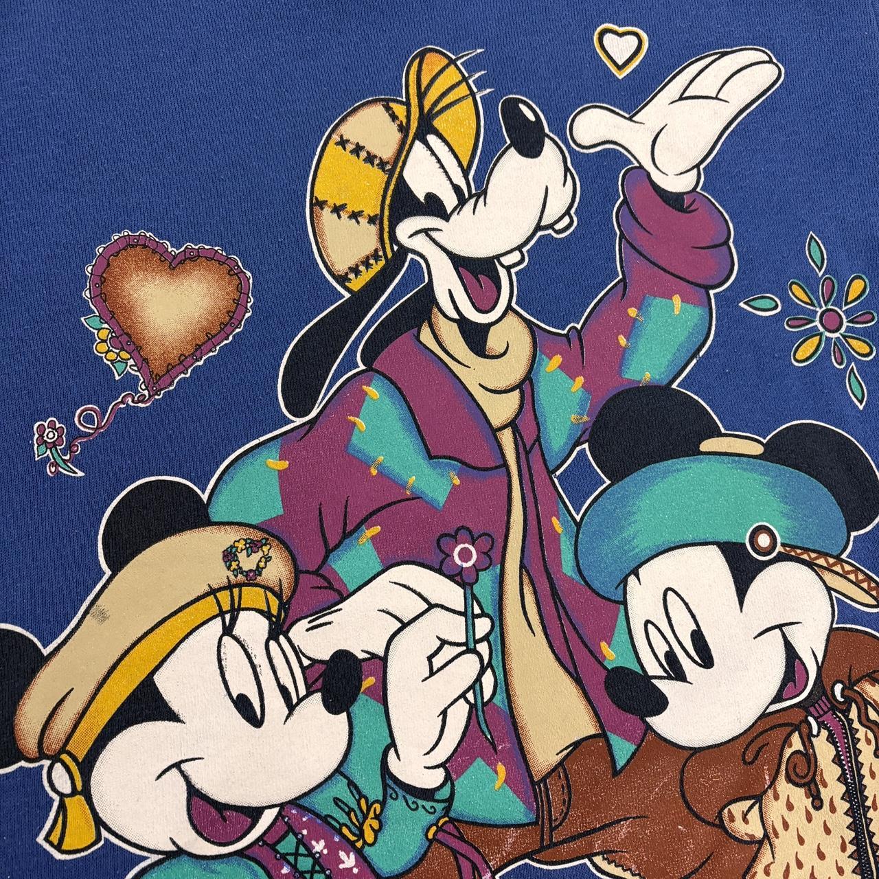 Vintage 90s USA Disney Mickey Minnie & Goofy cartoon graphic sweatshirt