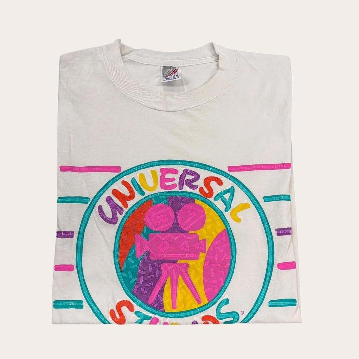 Vintage 90s USA Universal Studios movie theme park graphic t-shirt