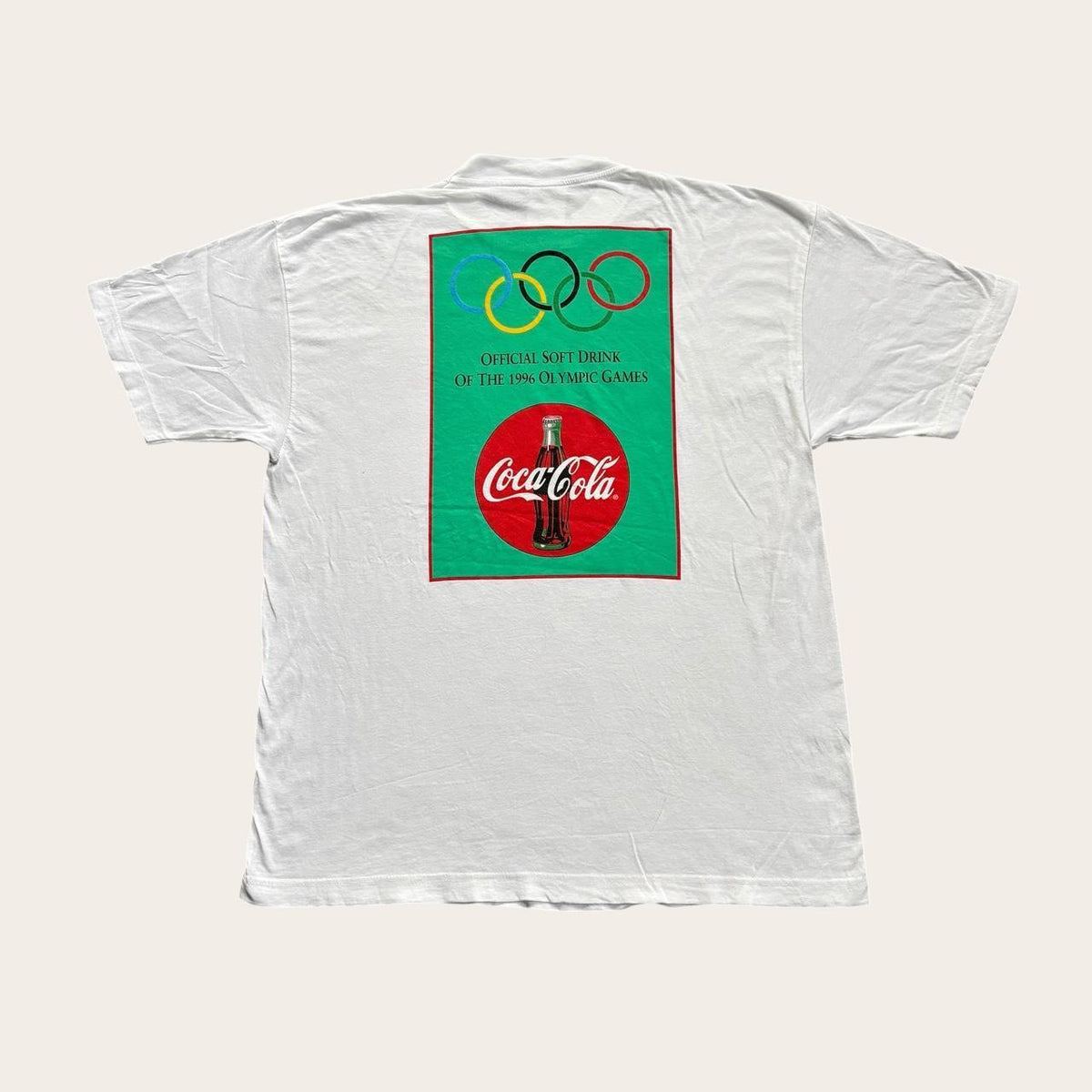 Vintage 90s USA Coca Cola Atlanta Olympics summer games athletics t-shirt