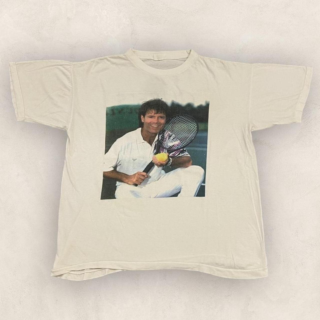 Vintage 90s USA Cliff Richard pro celebrity tennis graphic music band t-shirt